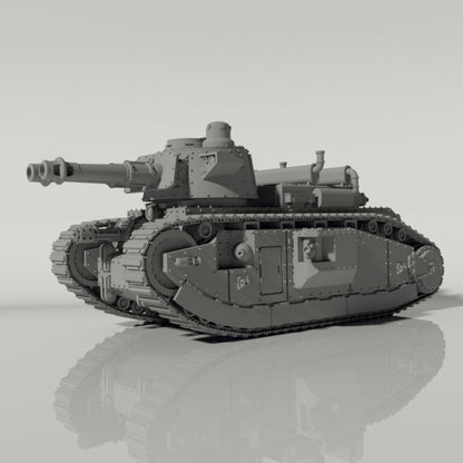 Grim Char 2C Heavy Tank | WWII inspired sci-fi battle tank for Wargaming