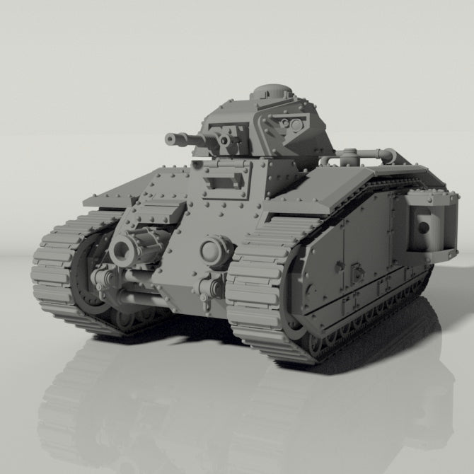 Grim Char B1 Main Battle Tank | WWII inspired sci-fi battle tank for Wargaming