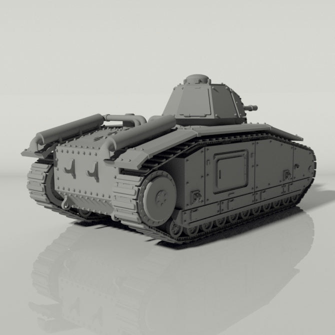 Grim Char B1 Main Battle Tank | WWII inspired sci-fi battle tank for Wargaming