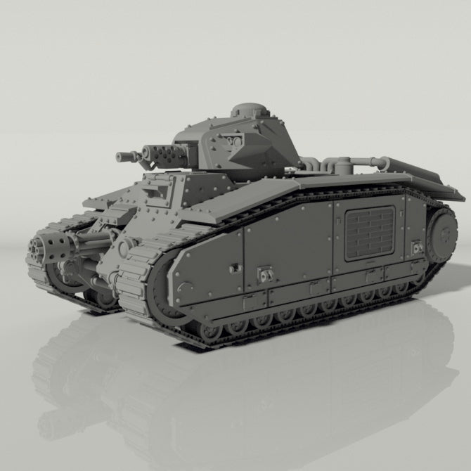 Grim Char B1 Main Battle Tank | WWII inspired sci-fi battle tank for Wargaming