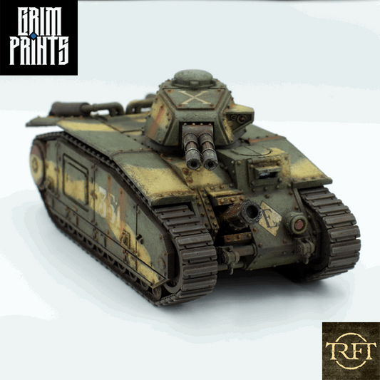 Grim Char B1 Main Battle Tank | WWII inspired sci-fi battle tank for Wargaming