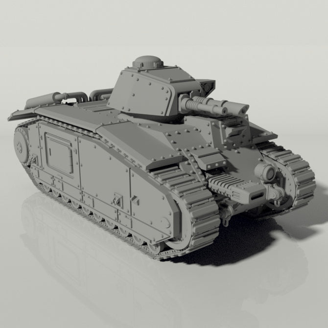 Grim Char B1 Main Battle Tank | WWII inspired sci-fi battle tank for Wargaming