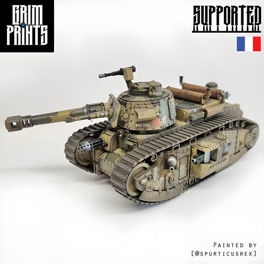 Grim Char 2C Heavy Tank | WWII inspired sci-fi battle tank for Wargaming