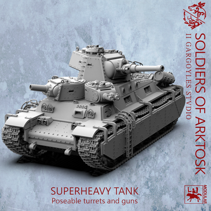 Soldiers of Arktosk Superheavy Tank – Fully Modular with Optional Sponsons and Laser Turrets